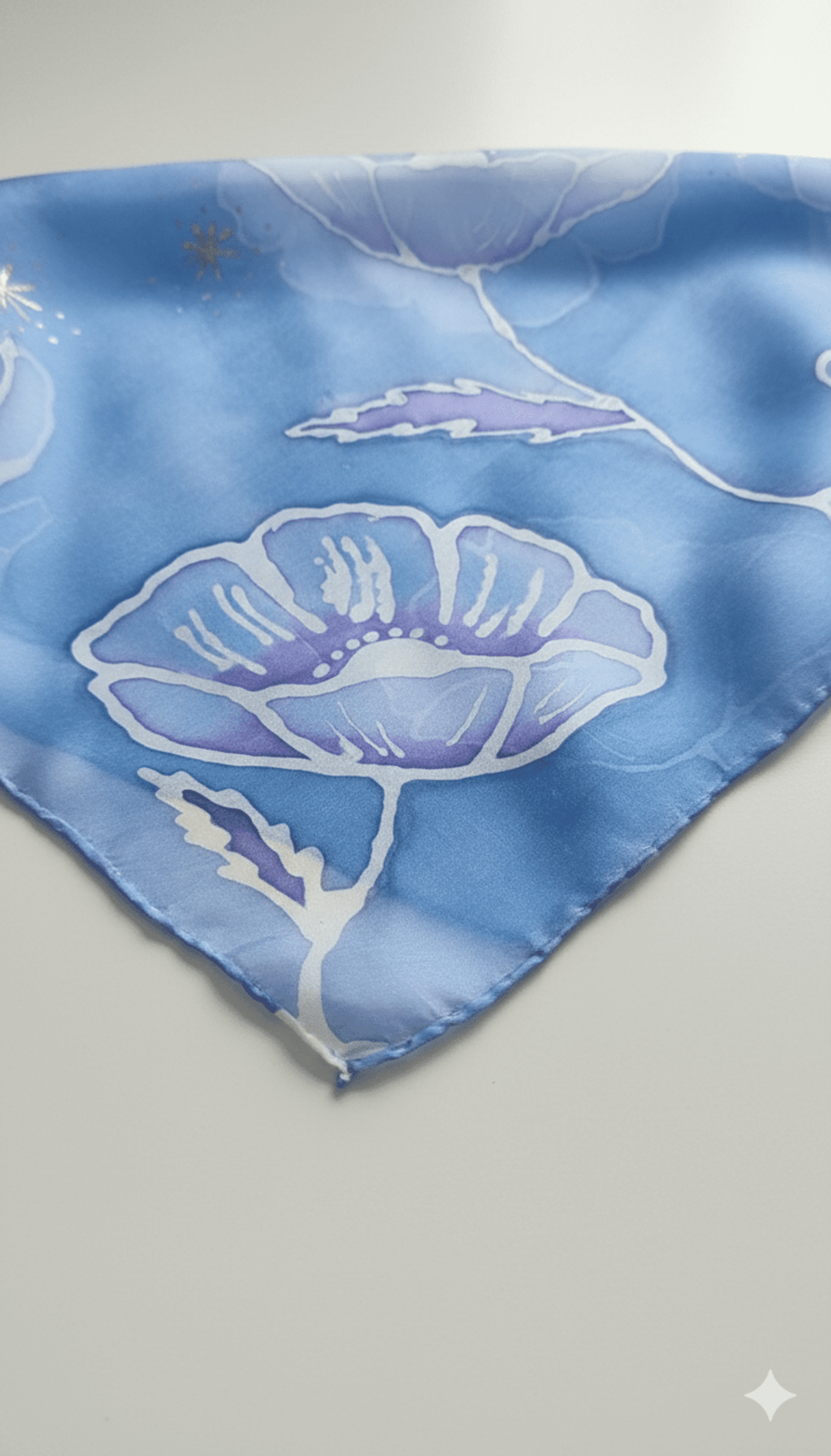 Brazalete/Pañuelo Seda Pintado a Mano con amapolas - 6