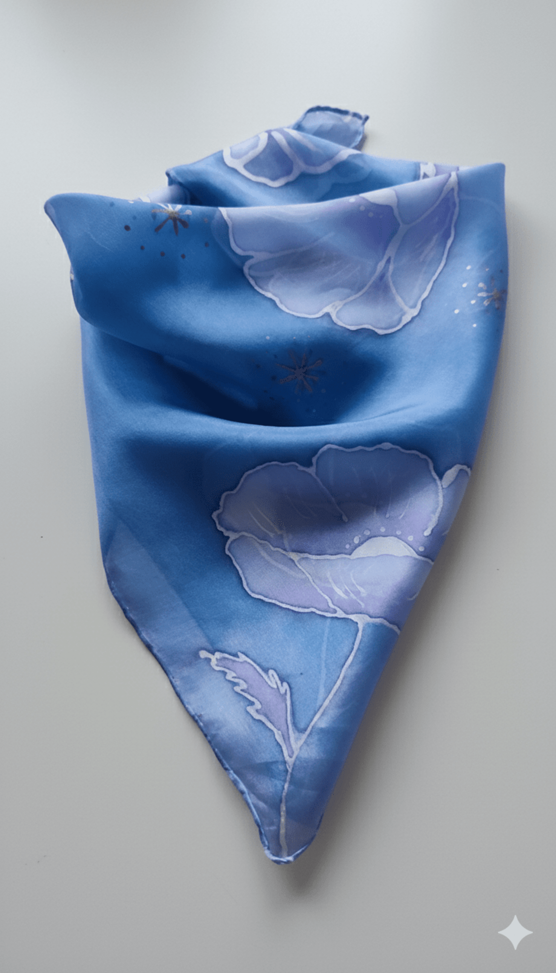 Brazalete/Pañuelo Seda Pintado a Mano con amapolas - 2