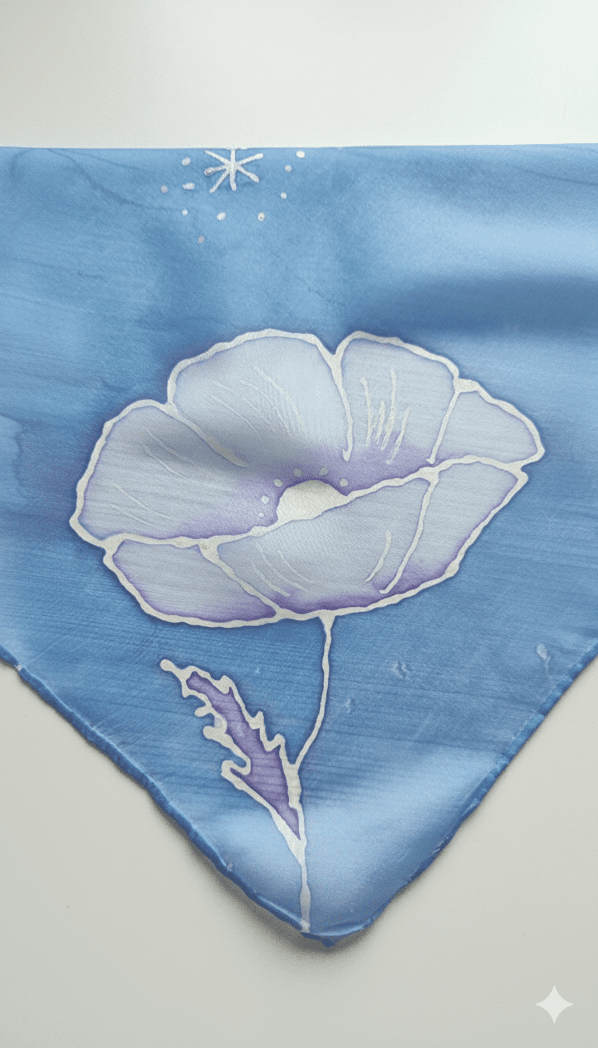 Brazalete/Pañuelo Seda Pintado a Mano con amapolas - 5